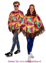 Poncho multi kleuren