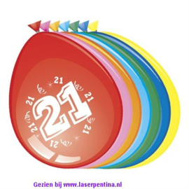 Cijfer opdruk Ballon '21'