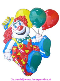 Wand Deco 3D Clown + Ballons