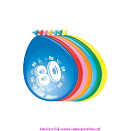 Cijfer opdruk Ballon '80' 