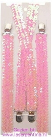 Bretel Pailletten roze