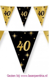 Vlaggenlijn Classy zwart goud '40'