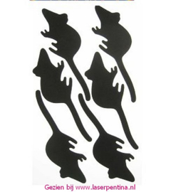 Vynil Stickers Rat/Muis zelfklevend [12]