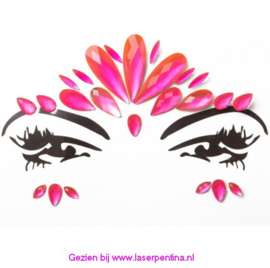 Neon Glow Gezichtssticker roze