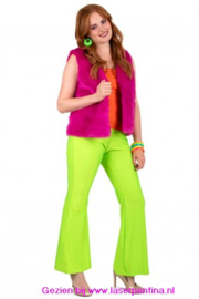 Flared broek neon groen