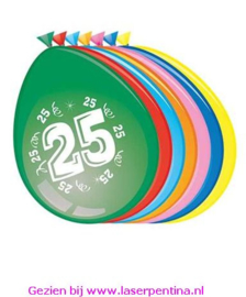 Cijfer opdruk Ballon '25' 