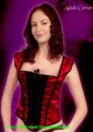 Corset rood/zwart