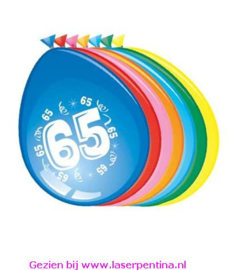 Cijfer opdruk Ballon '65'