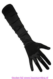 Handschoenen satijn stretch zwart