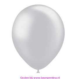 Effen Ballon metallic 10" zilver  [50]
