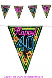 Vlaggenlijn Neon Happy '40'