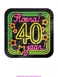 Huldeschild Neon  40JAAR