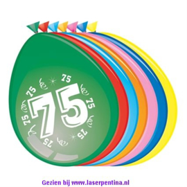 Cijfer opdruk Ballon '75' 