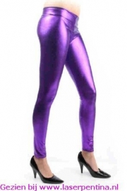 Legging metallic paars