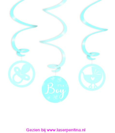 Swirl decorations - 't is a boy