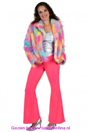 Flared Broek neon pink