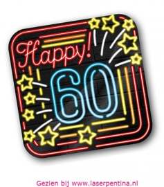 Huldeschild Neon  60 JAAR