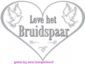 Deurbord Bruidspaar Duif