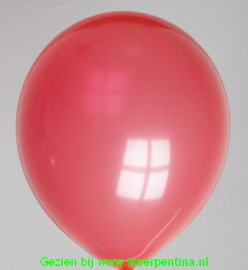 Effen Ballon 12" pastel rood 