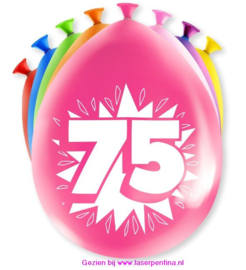 Cijfer opdruk Ballon '75'
