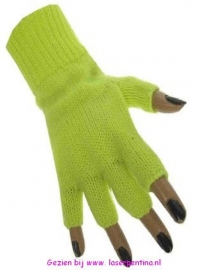 Vingerloze Handschoenen fluor geel