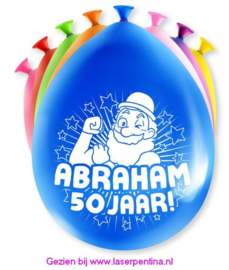 Cijfer opdruk Ballon '50'  Abraham