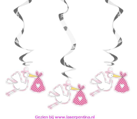 Hangdecoratie Spiral  ‘It’s a Baby Girl’