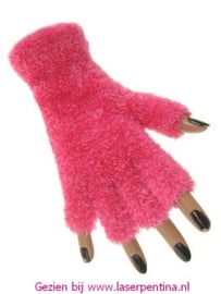 Vingerloze Handschoenen Softy fluor roze