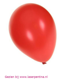 Effen Ballon 14" metallic rood