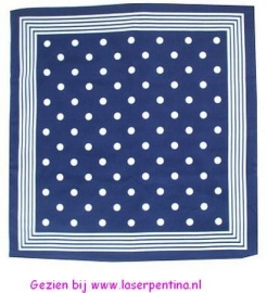 Zakdoek blauw met Stippen