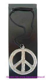 Peace ketting metaal pbh