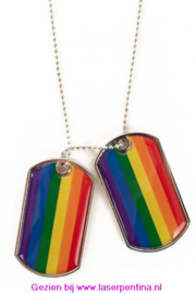 Ketting Dogtag Regenboog