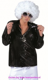 Disco glitter Shirt zwart