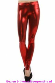 Legging metallic rood