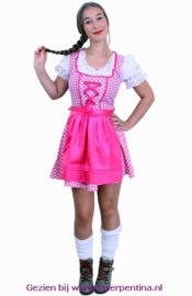 Dirndl Lena pink/wit