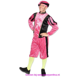 Piet velours roze/zwart