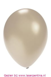 Effen Ballon  5" metallic zilver