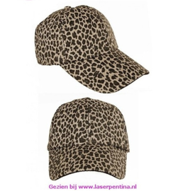 Baseballcap Panter glitter goud