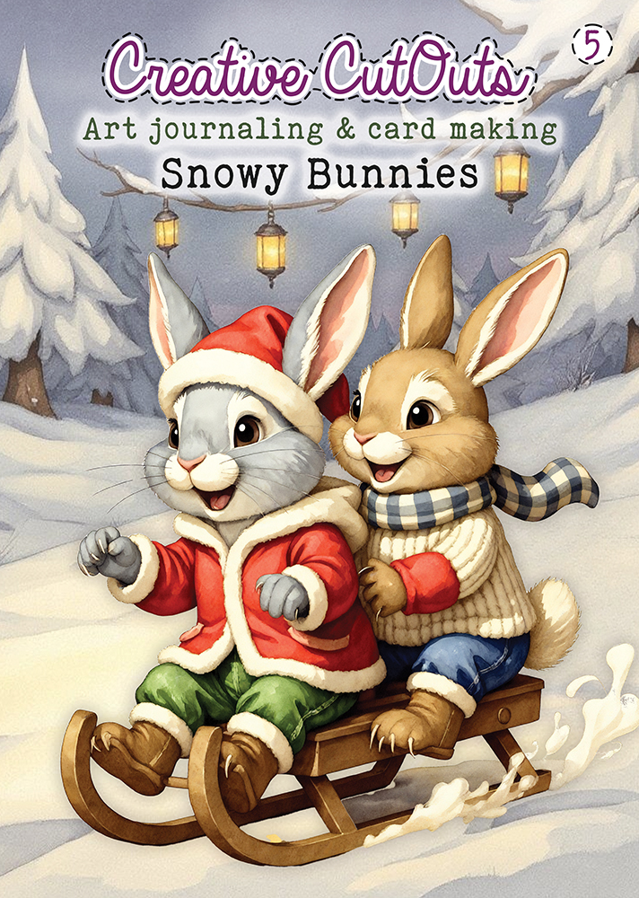 ART JOURNALING & CARD MAKING SNOWY BUNNIES CC0BOEK-005