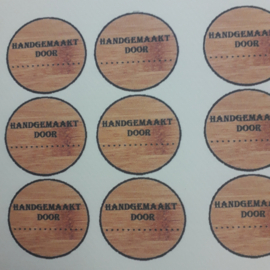 BOKR260222 ROND HANDGEMAAKT DOOR