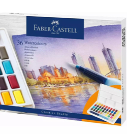 FC169736-Faber Castell Watercolours- 36 kleuren