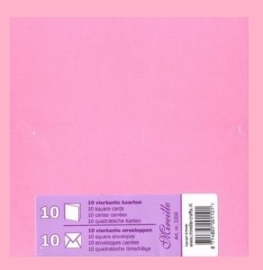 K&E 150-2209-8 babyroze 13,5 10 kaarten en enveloppen