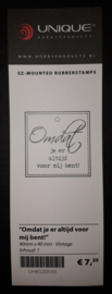 TEXTUHKS30593 OMDAT JE ER ALTIJD VOOR MIJ BENT