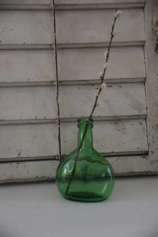 Vintage groen flesje