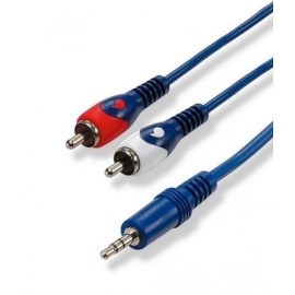 3,5mm stereo male - 2 RCA male 5M