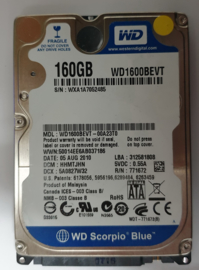 Laptop harddisk  WD 160Gb 2,5" sata