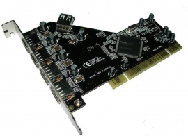 USB 2.0 (5prt) pci kaart Digitus sd-usb2.0-nec-5