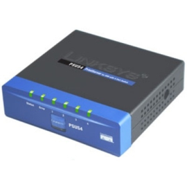 PrintServer Linksys PSUS4 with 4-Port Switch