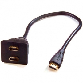 HDMI splitter s-impuls HDMI-A Male naar HDMI-A Female 2x