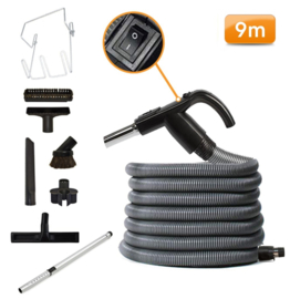Hose 9 meter with On/Off & Brush Kit - Basic handle